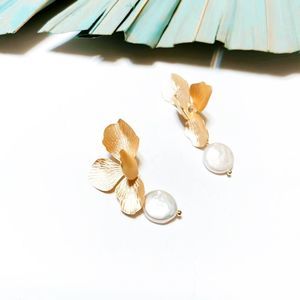 Flower statement earrings #212